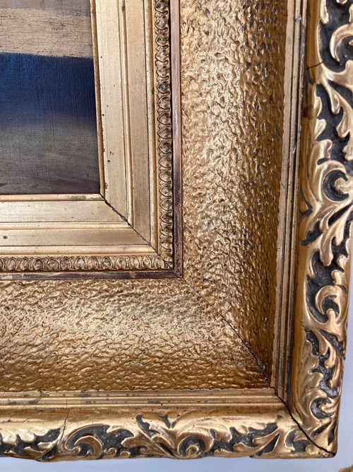 Öl auf Leinwand, L'Artisan signiert von Frans Dauge, 19.