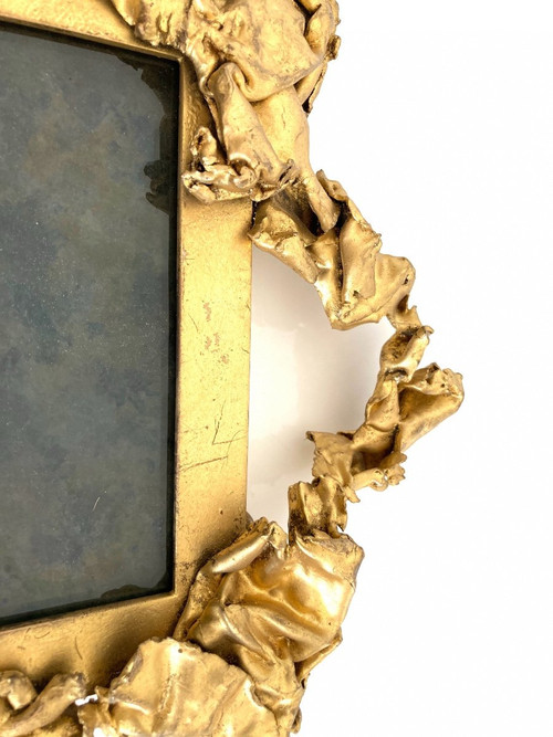 Pair of Wall Sconces, in Golden Brass - Creation of the 1970s