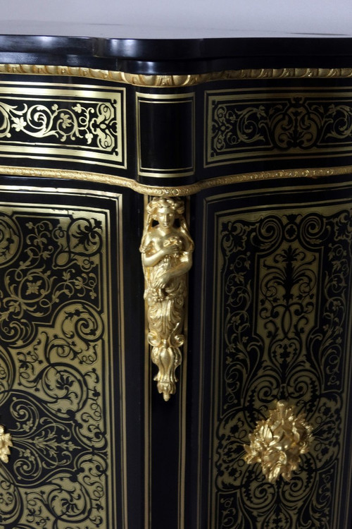Buffet En Marqueterie Boulle époque Napoléon III XIXe siècle