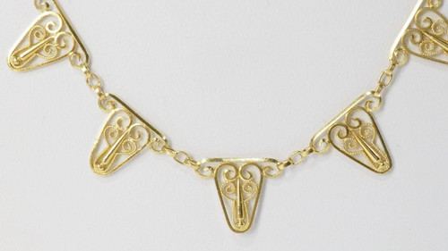 Collier Draperie En Or Filigrané