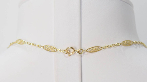 Collier Draperie En Or Filigrané