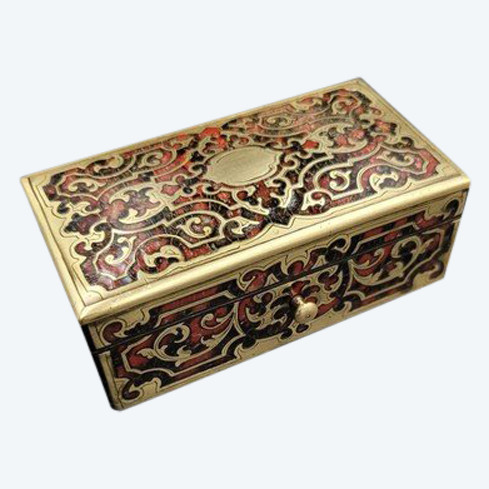 Maison Alph stamp box. Giroux in PARIS, Marquetry Boulle