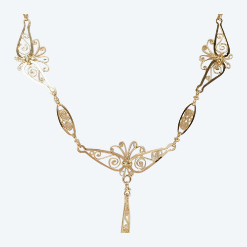 Collier Draperie En Or Jaune