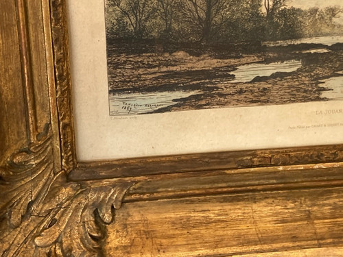 Estampe, La Jouane En Mayenne, Signée De Tancrède Abraham