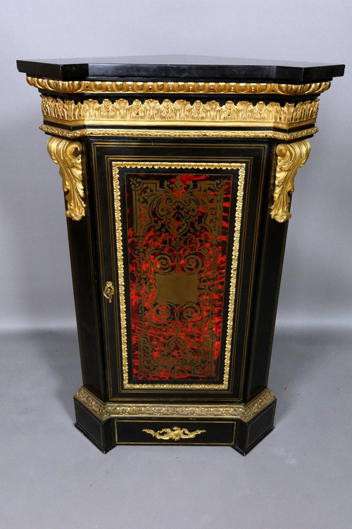 Encoignure d'époque Napoléon III En Marqueterie du XIX ème siècle