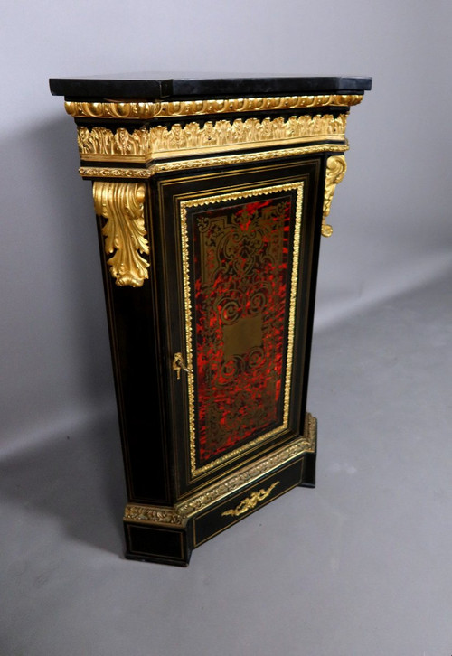 Encoignure d'époque Napoléon III En Marqueterie du XIX ème siècle