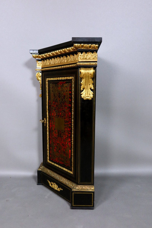 Encoignure d'époque Napoléon III En Marqueterie du XIX ème siècle