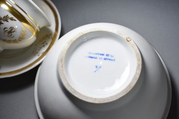 Porcelain Biscuit Cup And Vase A La Marquise De Sévigné