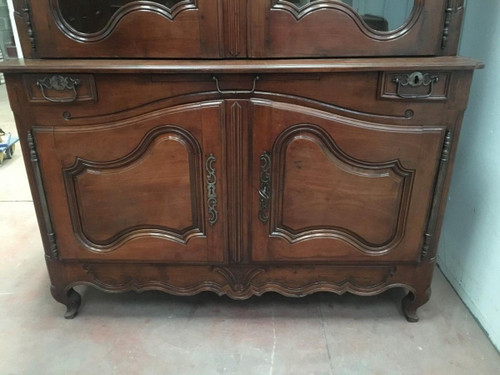 Buffet En Deux Corps Louis XV Walnut Massif XVIII Siècle