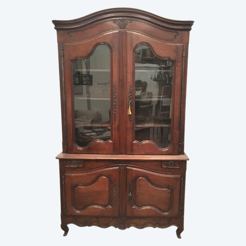 Buffet En Deux Corps Louis XV Walnut Massif XVIII Siècle
