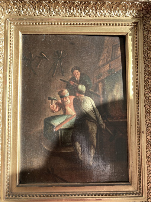 Öl auf Leinwand, L'Atelier Du Forgeron - Flämische Schule 17.