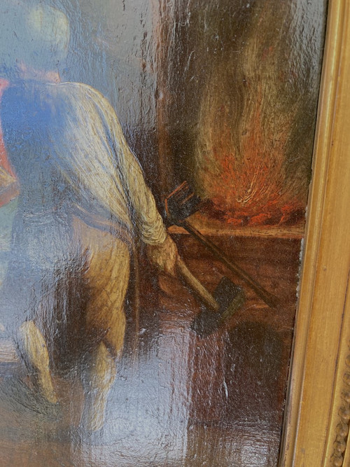 Öl auf Leinwand, L'Atelier Du Forgeron - Flämische Schule 17.
