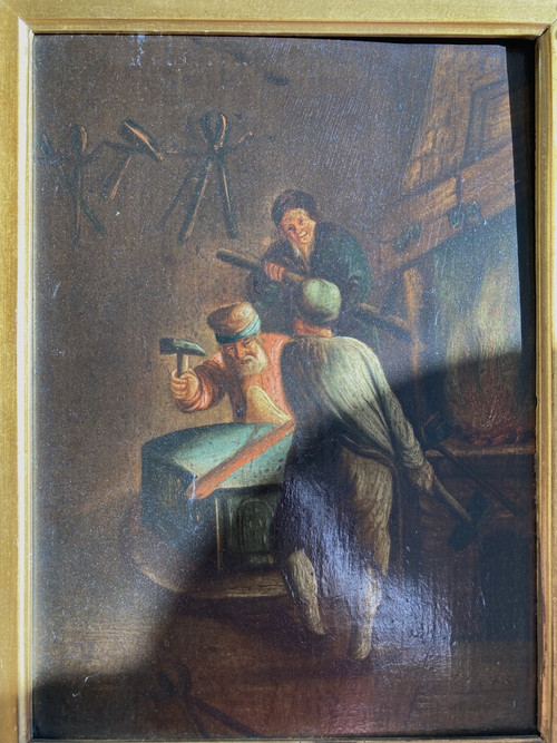 Öl auf Leinwand, L'Atelier Du Forgeron - Flämische Schule 17.