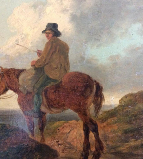 Oil On Panel, The Cavalier - Dutch School, Late 18th