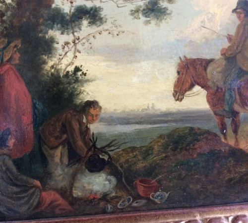 Oil On Panel, The Cavalier - Dutch School, Late 18th