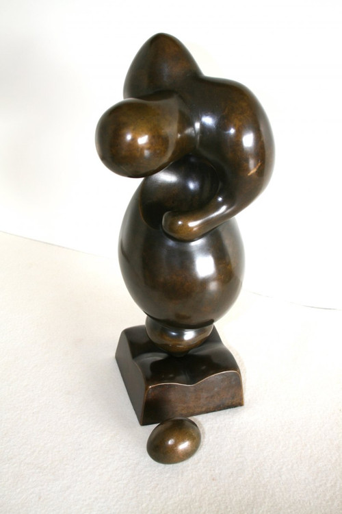 Scultura in bronzo, La Maternité, firmata Igor Balarin, XX secolo