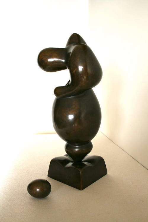 Scultura in bronzo, La Maternité, firmata Igor Balarin, XX secolo