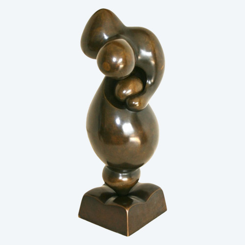 Scultura in bronzo, La Maternité, firmata Igor Balarin, XX secolo