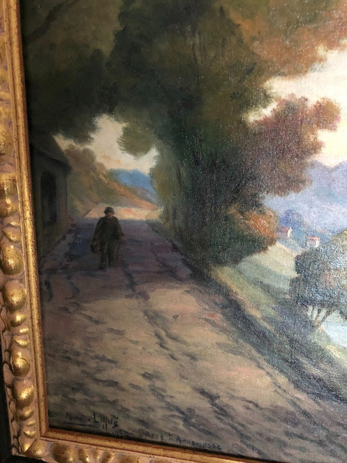 painting representing the Arve at Annemasse