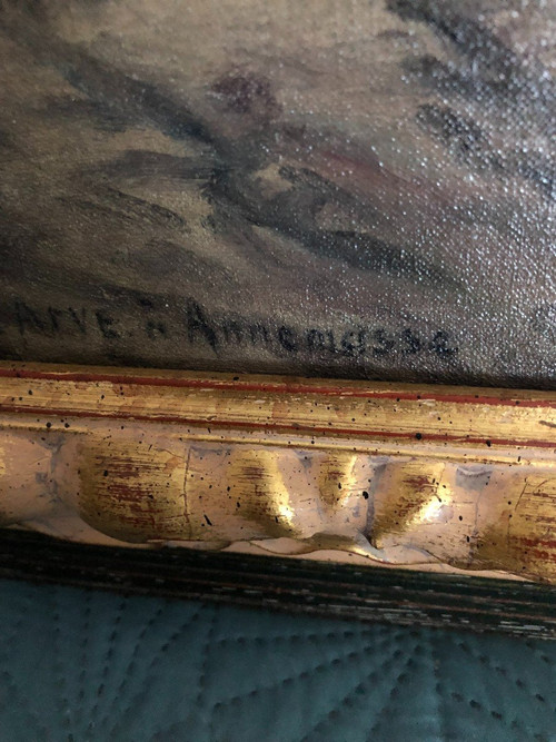 painting representing the Arve at Annemasse