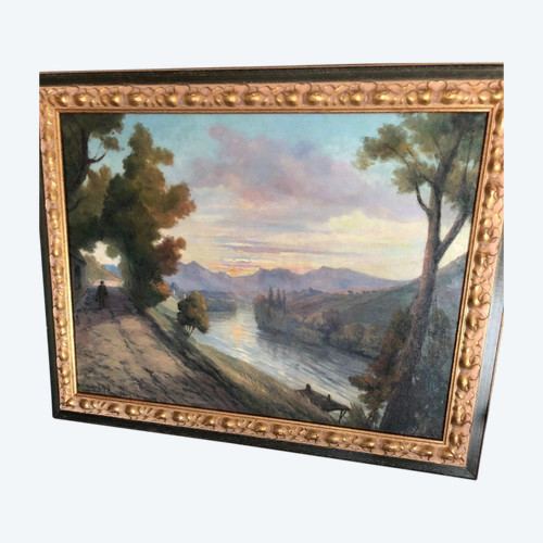 painting representing the Arve at Annemasse