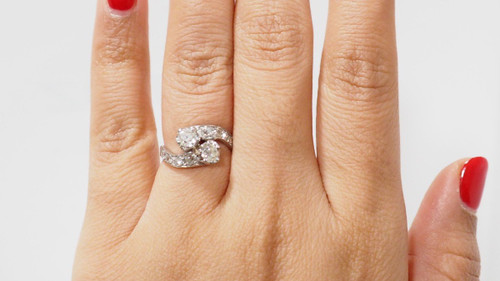 Bague Toi Et Moi En Or Blanc Et Diamants