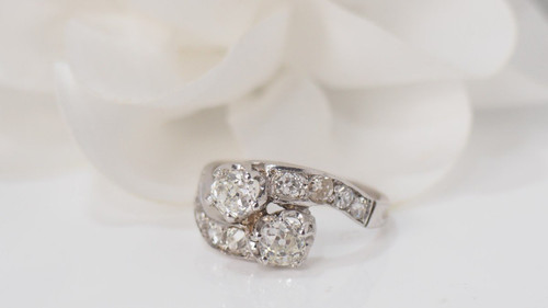 Bague Toi Et Moi En Or Blanc Et Diamants