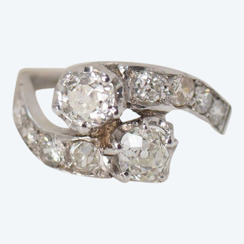 Bague Toi Et Moi En Or Blanc Et Diamants