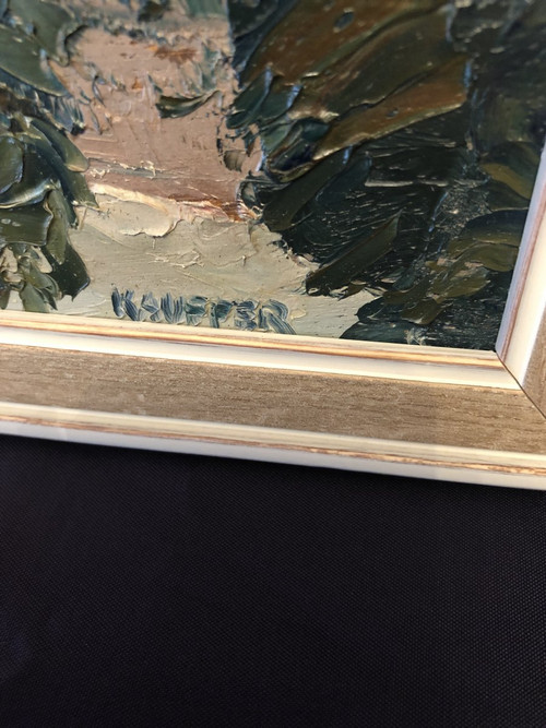 Olio su tavola firmato