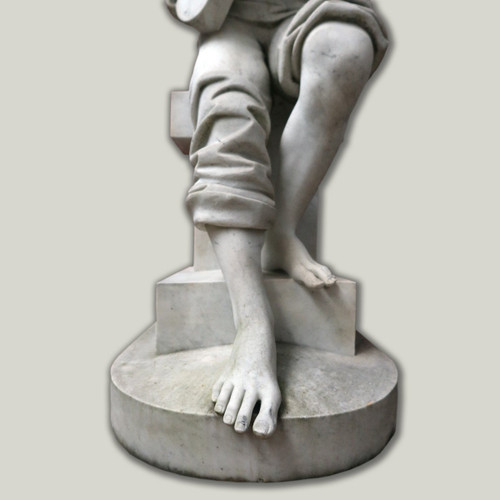 Grande Scultura in Marmo Firmata E.Mannini 1887