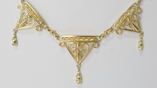 Collier Draperie Ancien  En Or Jaune