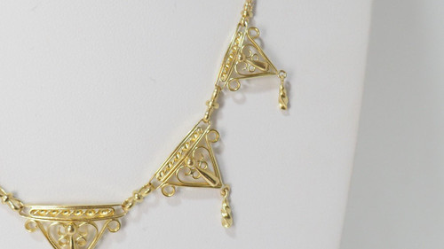 Collier Draperie Ancien  En Or Jaune