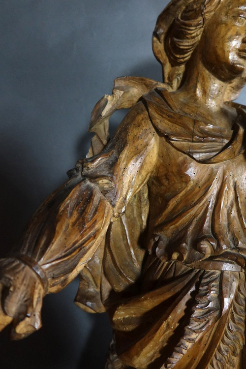 Sculpture Virgin And Child XVIII Period