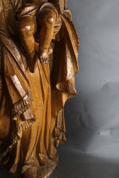 Sculpture Virgin And Child XVIII Period