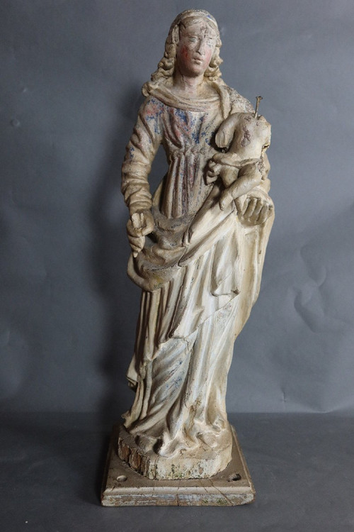 Skulptur „Madonna mit Kind“, Ende 17. Jahrhundert
