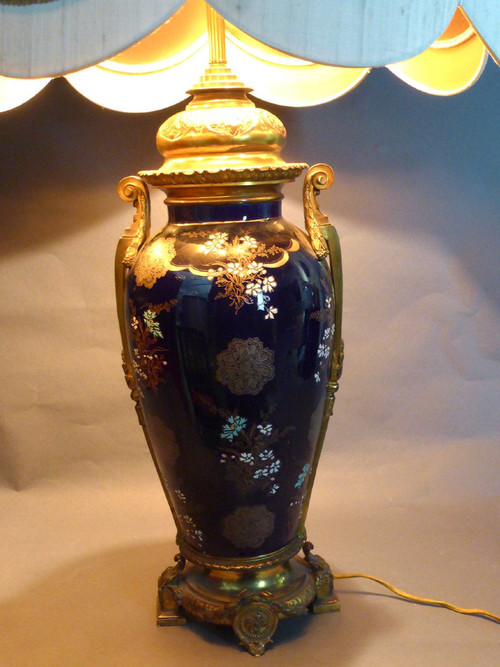 Paire De Lampes XIXe siècle montures en bronze doré
