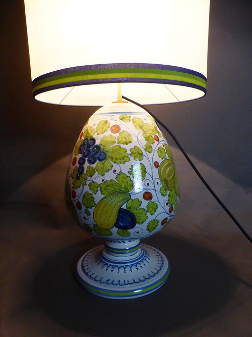 20th century earthenware lamp