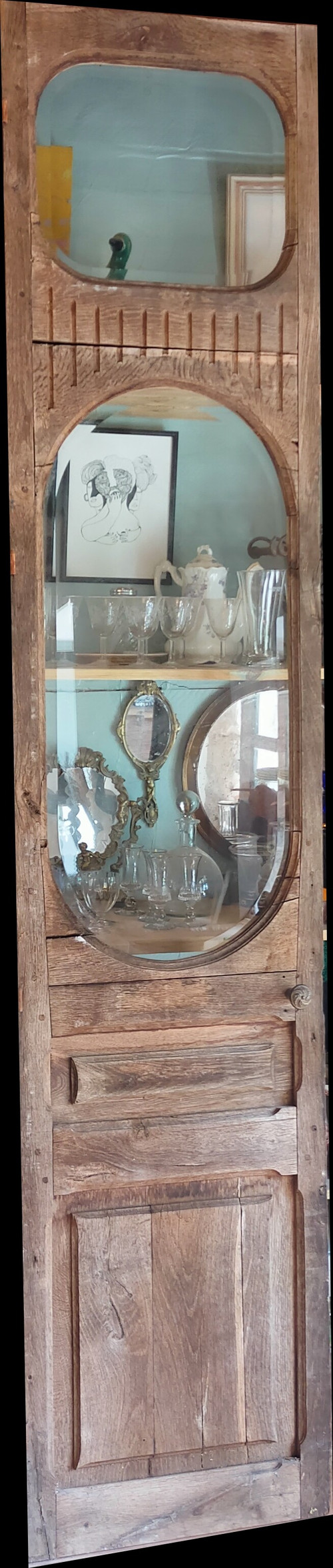 Alte Eichentür Für Vitrine Bibliothek Möbel Dekoration Holzarbeiten