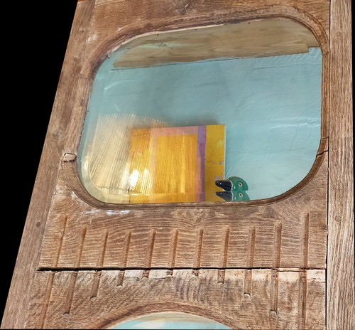 Alte Eichentür Für Vitrine Bibliothek Möbel Dekoration Holzarbeiten