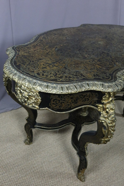Table De Milieu Boulle XIXe siècle