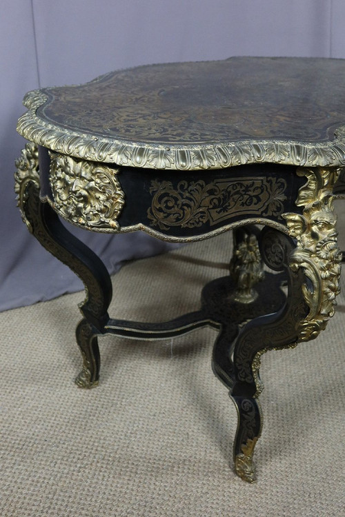 Table De Milieu Boulle XIXe siècle
