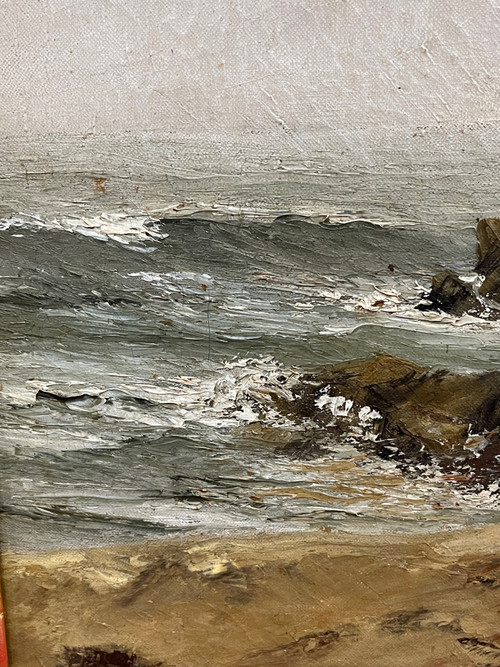 Marinebild Öl auf Leinwand Paule ROZIER