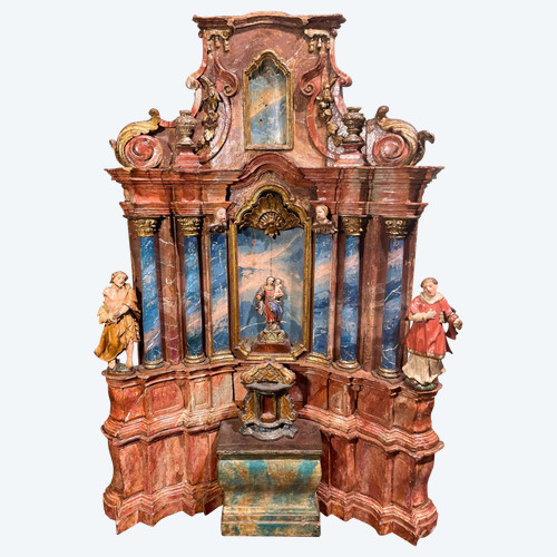 Pala d'altare italiana in miniatura - XVIII secolo