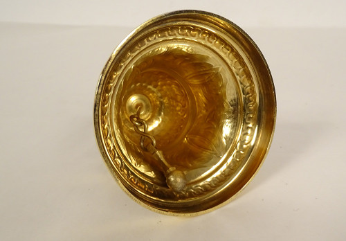 Table Bell in Silver Vermeil, Mexico Orfève Tane, 146,37gr XXè