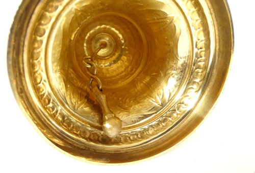 Table Bell in Silver Vermeil, Mexico Orfève Tane, 146,37gr XXè