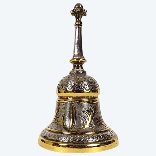Table Bell in Silver Vermeil, Mexico Orfève Tane, 146,37gr XXè