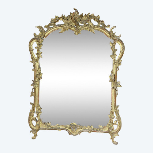 19th Century Carved And Gilded Wood Mirror