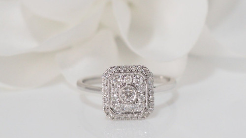 White Gold And Diamond Ring