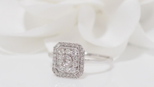 White Gold And Diamond Ring