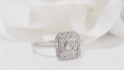 White Gold And Diamond Ring